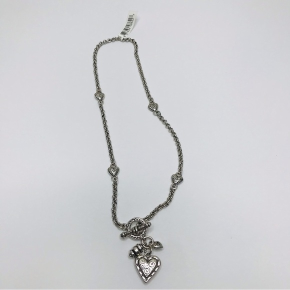 Price firm BRIGHTON Silver Chain Heart Charm Necklace - Picture 1 of 7